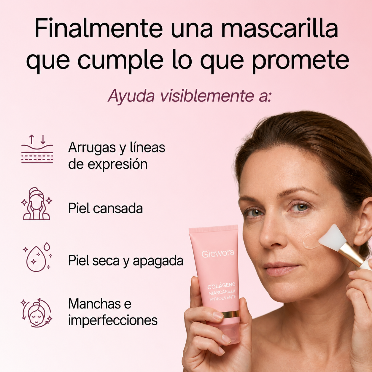 Glowora – Mascarilla norcturna de colágeno